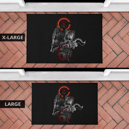Berserk Anime Door Mat - Main Characters Dark Black Sun Artwork Door Mat Home Decor