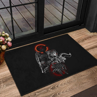 Berserk Anime Door Mat - Main Characters Dark Black Sun Artwork Door Mat Home Decor