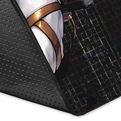 Attack On Titan Anime Area Rug - Mikasa Fighting Bloody Wings Of Freedom Symbol Rugs Home Decor