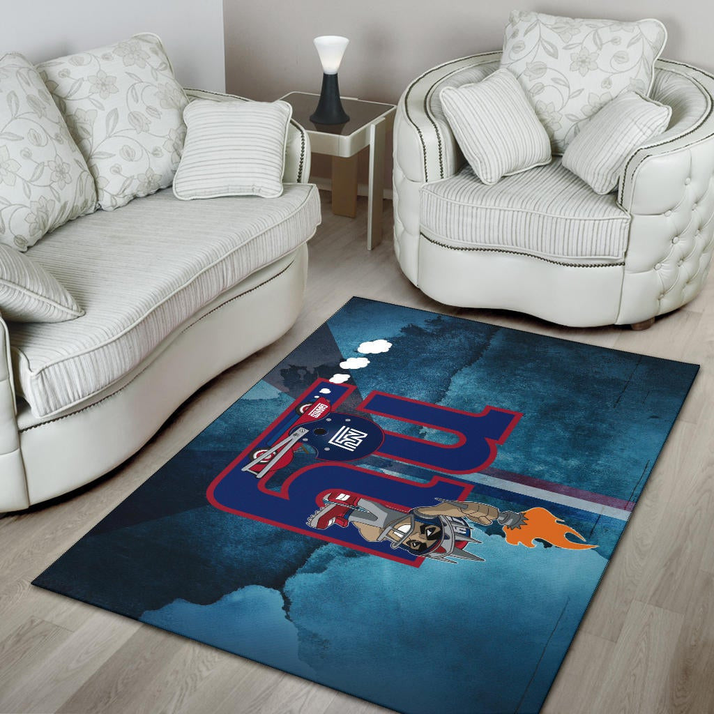 New York Giants American Football Team Area Rug Player Cosplay Statue Of Liberty Helmet On Car Rugs Home Decor