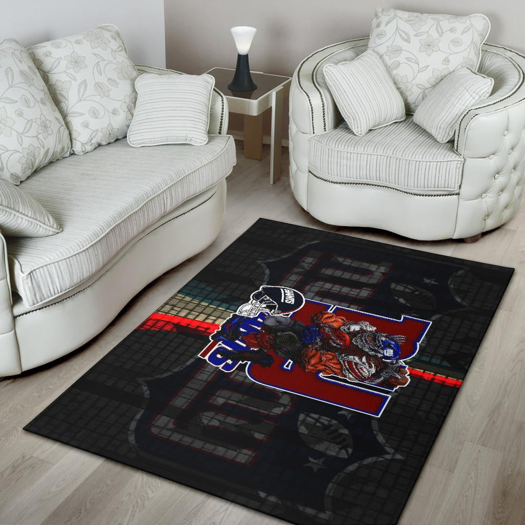 New York Giants American Football Team Area Rug Big Muscle Player With Black Helmet Rugs Home Decor