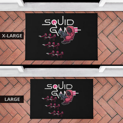 Squid Game Movie Door Mat Three Squid Workers Round Square Triangle Attack Door Mat Home Decor