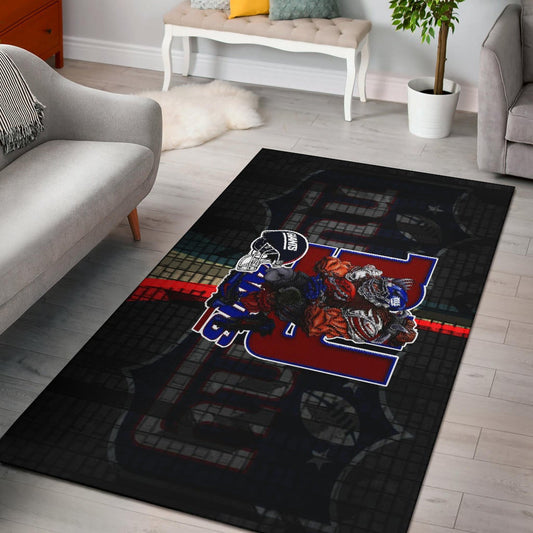 New York Giants American Football Team Area Rug Big Muscle Player With Black Helmet Rugs Home Decor