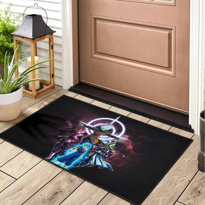 Dragon Ball Anime Door Mat - DB Goku Vs Villains Black Goku Fusao Zamasu Door Mat Home Decor