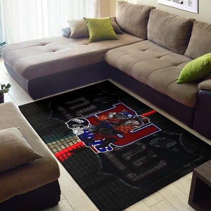 New York Giants American Football Team Area Rug Big Muscle Player With Black Helmet Rugs Home Decor