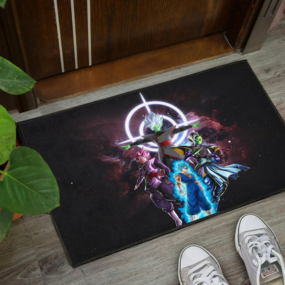 Dragon Ball Anime Door Mat - DB Goku Vs Villains Black Goku Fusao Zamasu Door Mat Home Decor