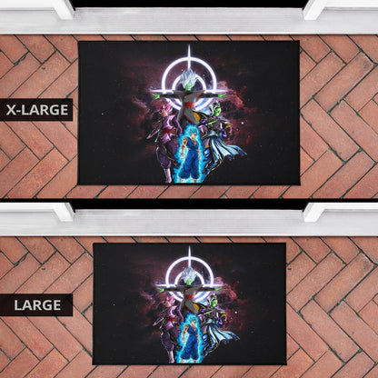 Dragon Ball Anime Door Mat - DB Goku Vs Villains Black Goku Fusao Zamasu Door Mat Home Decor