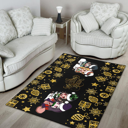 Demon Slayer Anime Area Rug - Tanjiro Nezuko Rengoku And Muichiro Xmas Gift Christmas Symbol Rugs Home Decor