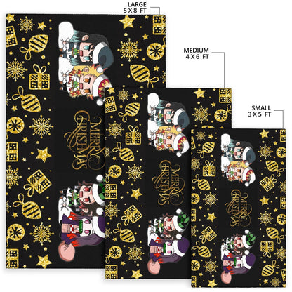 Demon Slayer Anime Area Rug - Tanjiro Nezuko Rengoku And Muichiro Xmas Gift Christmas Symbol Rugs Home Decor