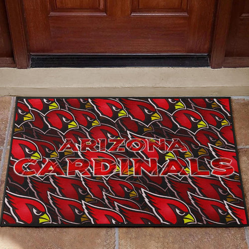 American Football Team Door Mat - Arizona Cardinals Bird Head Doodle Door Mat Home Decor