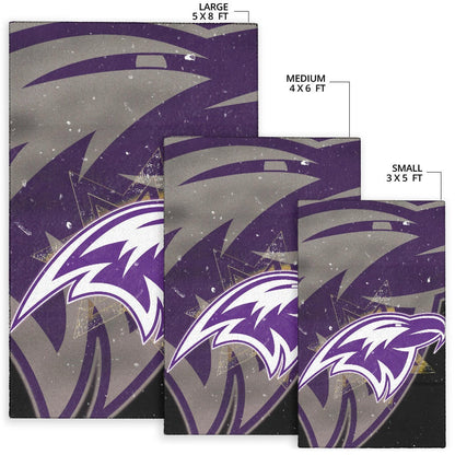Baltimore Ravens American Football Team Area Rug Cute Raven Flying Up To The Sky Night Artwork Rugs Home Decor