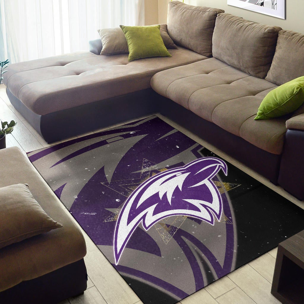 Baltimore Ravens American Football Team Area Rug Cute Raven Flying Up To The Sky Night Artwork Rugs Home Decor