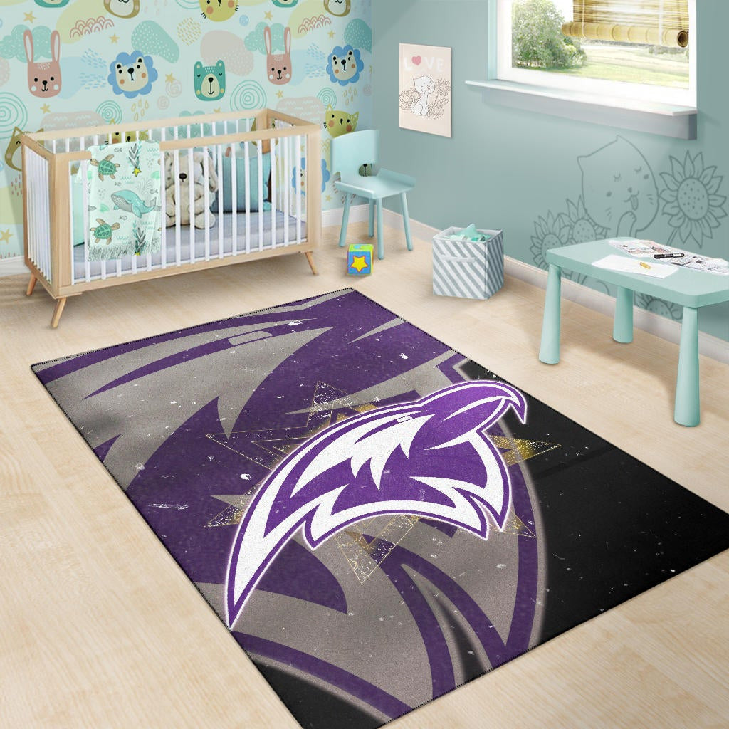 Baltimore Ravens American Football Team Area Rug Cute Raven Flying Up To The Sky Night Artwork Rugs Home Decor