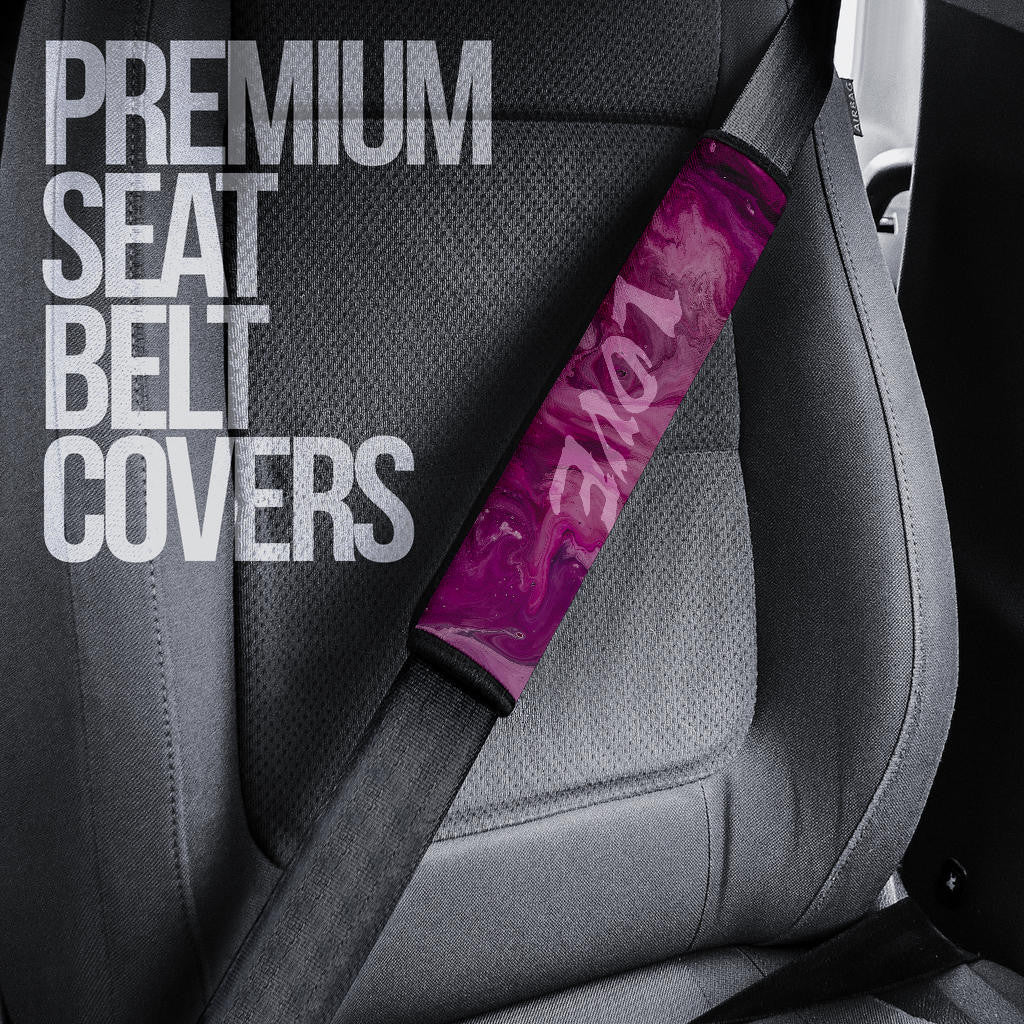 Skull Seat Belt Covers - Machine Cyborg Skull Death Reaper In Love Belt Covers