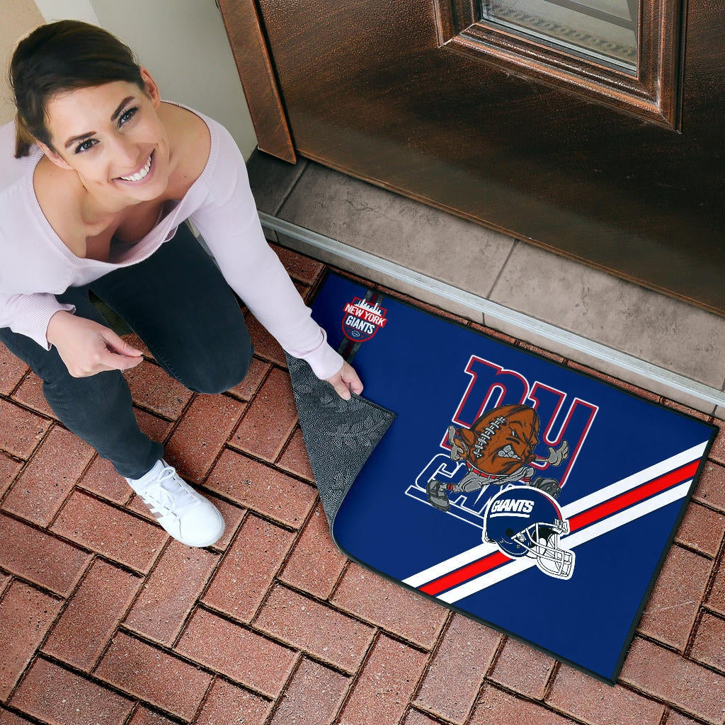 New York Giants American Football Team Door Mat Rugby Ball Player Running Giants Helmet Door Mat Home Decor