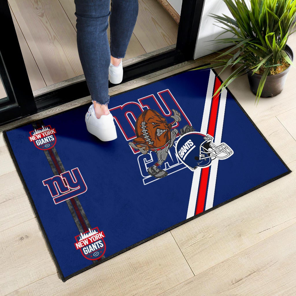 New York Giants American Football Team Door Mat Rugby Ball Player Running Giants Helmet Door Mat Home Decor