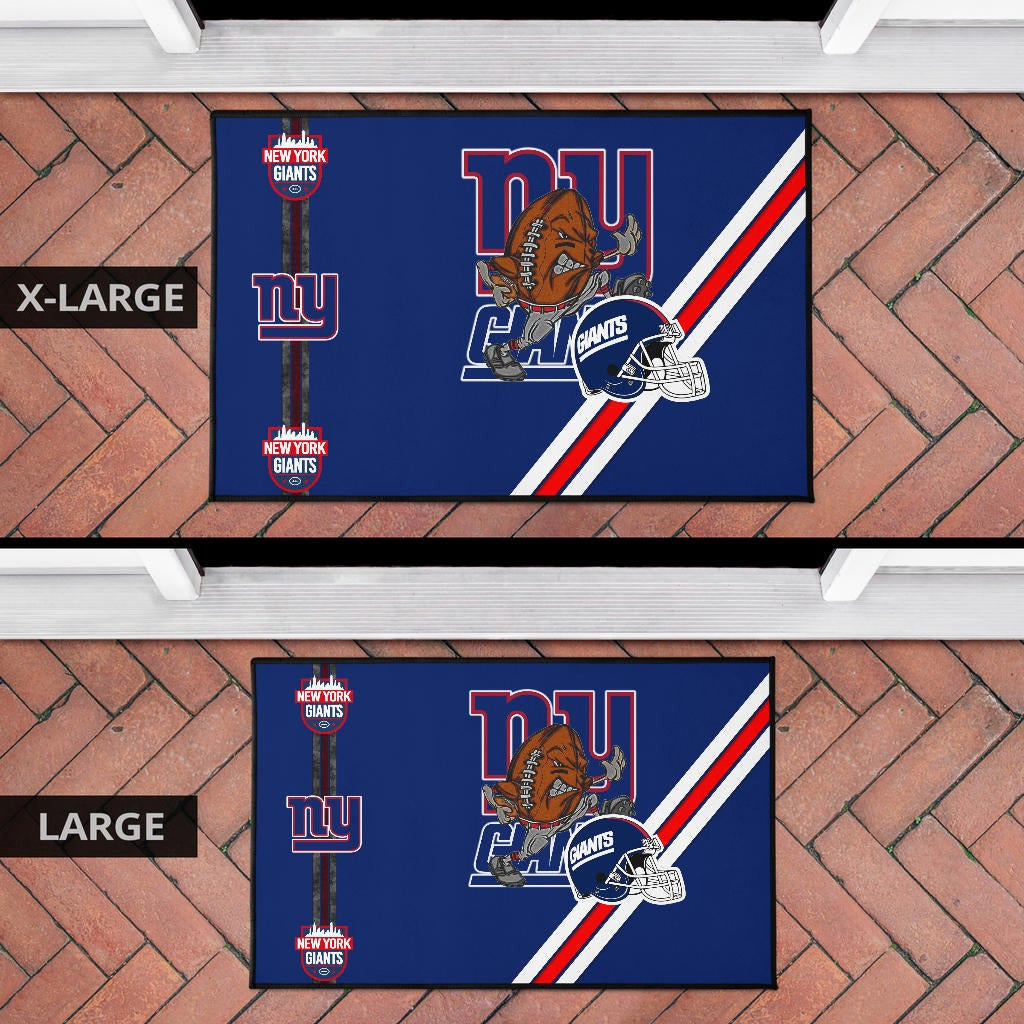 New York Giants American Football Team Door Mat Rugby Ball Player Running Giants Helmet Door Mat Home Decor