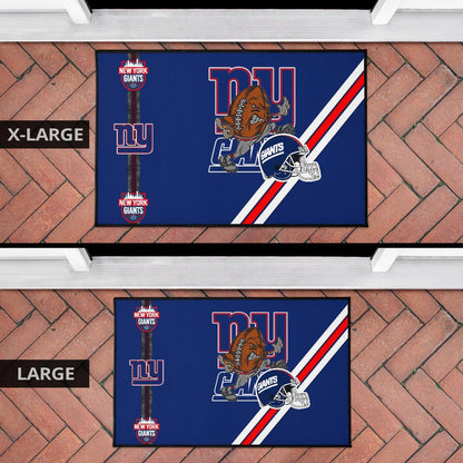 New York Giants American Football Team Door Mat Rugby Ball Player Running Giants Helmet Door Mat Home Decor