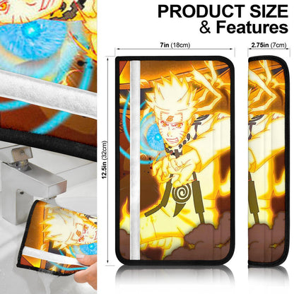 Naruto Anime Seat Belt Covers - Naruto Rasengan Bijuu Mode And Kurama In Battle Belt Covers