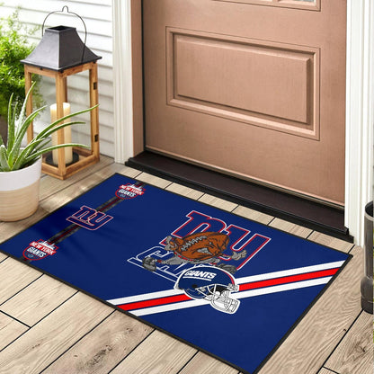 New York Giants American Football Team Door Mat Rugby Ball Player Running Giants Helmet Door Mat Home Decor