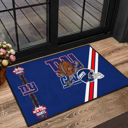New York Giants American Football Team Door Mat Rugby Ball Player Running Giants Helmet Door Mat Home Decor