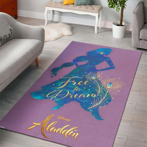 Disney Movies Rectangle Rug | Aladdin Disney Living Room Cartoon Floor Carpet