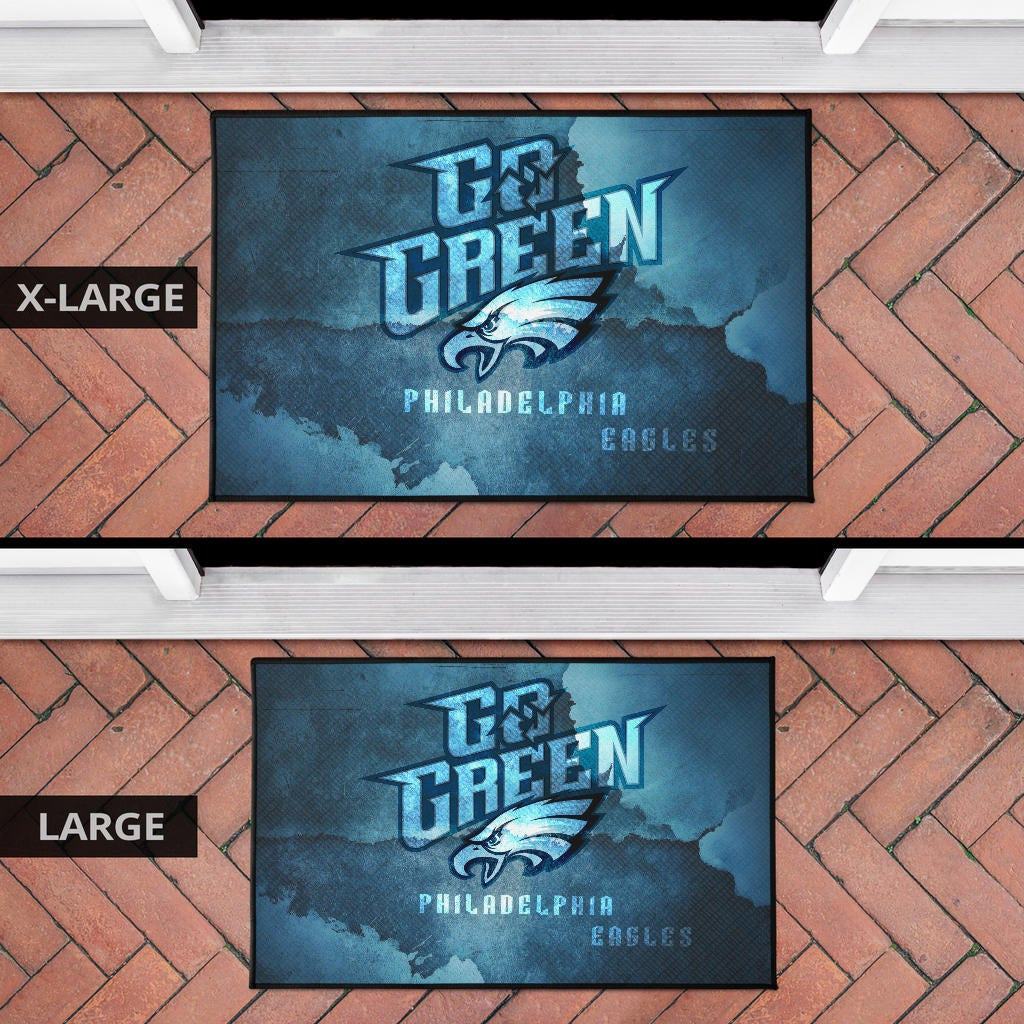 Philadelphia Eagles American Football Team Door Mat Eagle Head Go Green On Territory Map Door Mat Home Decor