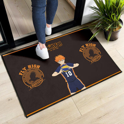 Haikyuu Anime Door Mat - Hinata Shoyo Smile Crow Fly High Door Mat