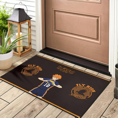 Haikyuu Anime Door Mat - Hinata Shoyo Smile Crow Fly High Door Mat