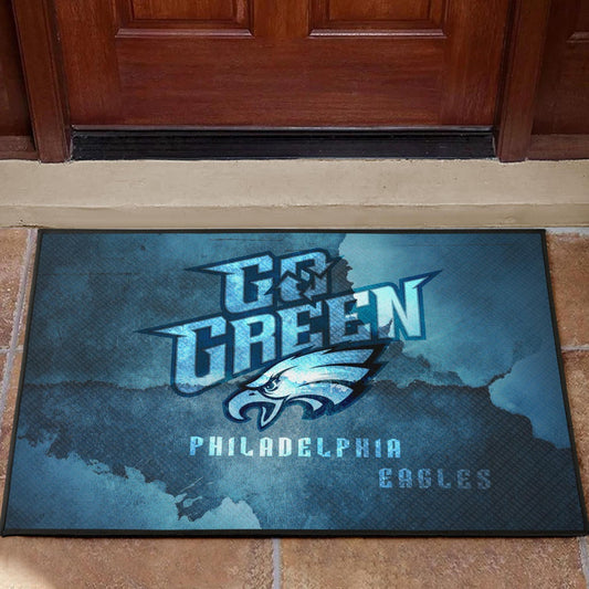 Philadelphia Eagles American Football Team Door Mat Eagle Head Go Green On Territory Map Door Mat Home Decor