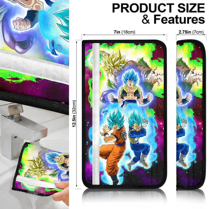 Dragon Ball Anime Seat Belt Covers - Goku Vegeta And Potara Super Power Vapor Galaxy Belt Covers