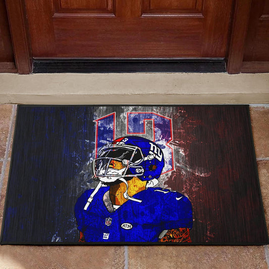 New York Giants American Football Team Door Mat Beckham Jr 13 Colored Artwork Splash Color Door Mat Home Decor