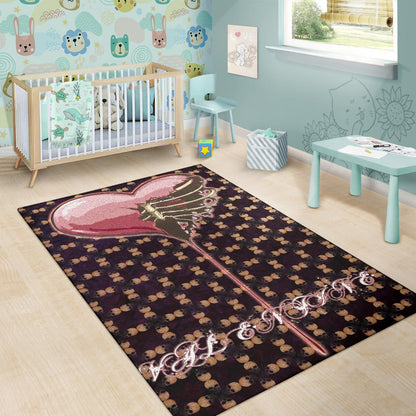 Valentine Area Rug - Skeleton Chest In Pink Heart Skull Patterns Rugs Home Decor