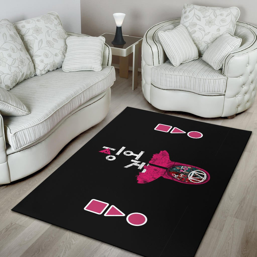 Squid Game Movie Area Rug - Real Film Characters On Worker Portrait Face Rugs Home Decor