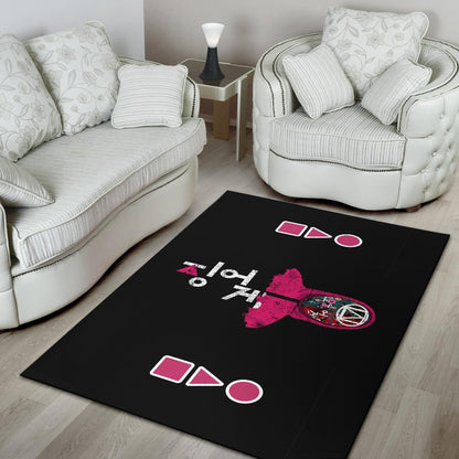 Squid Game Movie Area Rug - Real Film Characters On Worker Portrait Face Rugs Home Decor