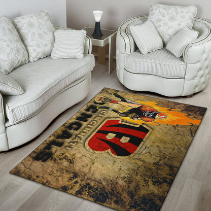 Cincinnati Bengals American Football Team Area Rug Bengals Ready For Flaming Battle Rugs Home Decor