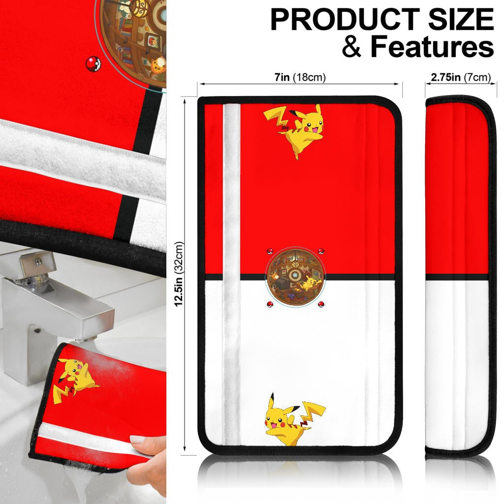 Pokemon Anime Seat Belt Covers Dancing Pikachu Lying On Chair In Small Room Belt Covers