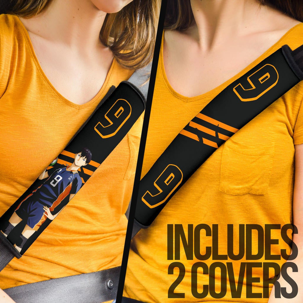 Haikyuu Anime Seat Belt Covers - Kageyama Pose Flying Crow To The Top Belt Covers