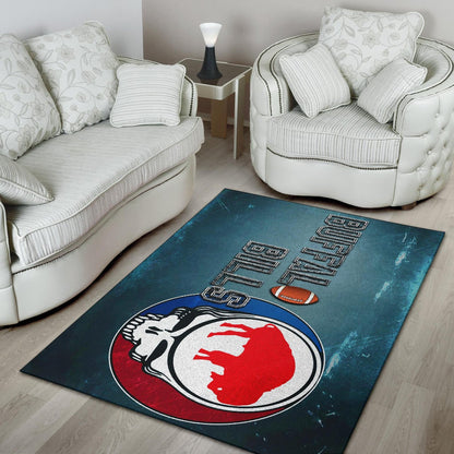 Buffalo Bills American Football Team Area Rug Red Buffalo In Skull Brain Universe Scale Rugs Home Decor