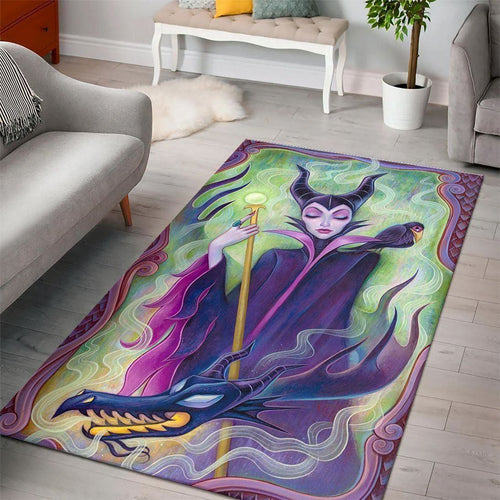 Disney Movies Rectangle Rug | Maleficent Disney Living Room Cartoon Floor Carpet