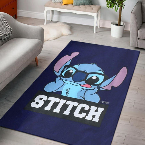 Disney Movies Rectangle Rug | Stitch Disney Living Room Cartoon Floor Carpet