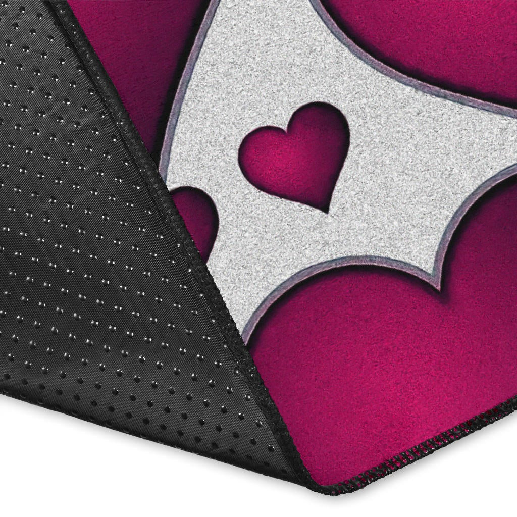 Valentine Area Rug Couple Skull Love Life Happy Valentine Day Pink Heart Patterns Rugs Home Decor NT121101