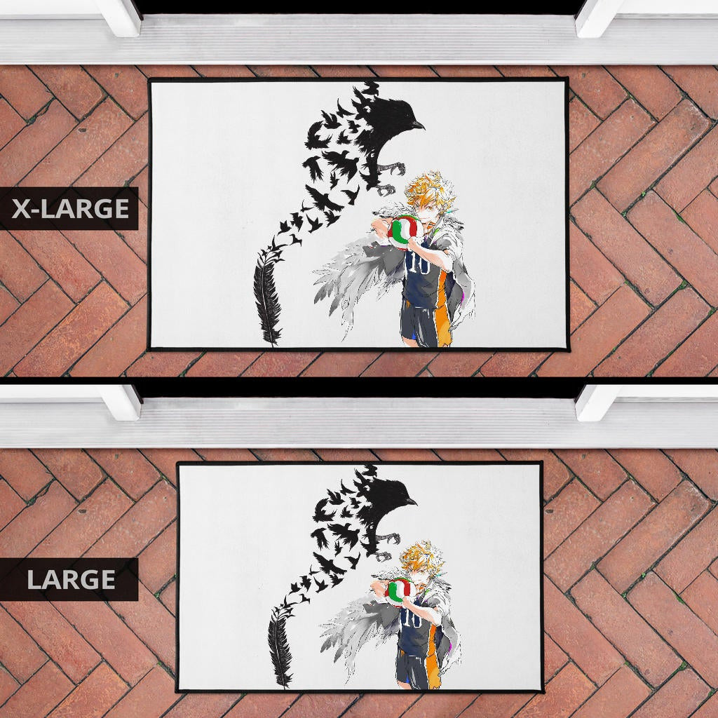 Haikyuu Anime Door Mat - Hinata Shoyo Crow Creating Cloak Artwork Door Mat