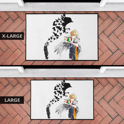 Haikyuu Anime Door Mat - Hinata Shoyo Crow Creating Cloak Artwork Door Mat