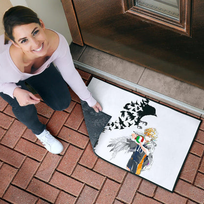 Haikyuu Anime Door Mat - Hinata Shoyo Crow Creating Cloak Artwork Door Mat
