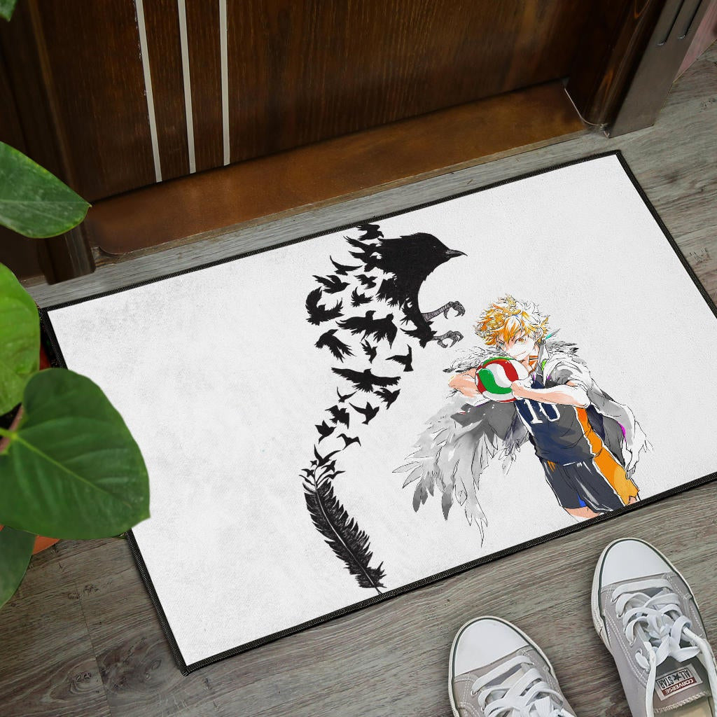 Haikyuu Anime Door Mat - Hinata Shoyo Crow Creating Cloak Artwork Door Mat