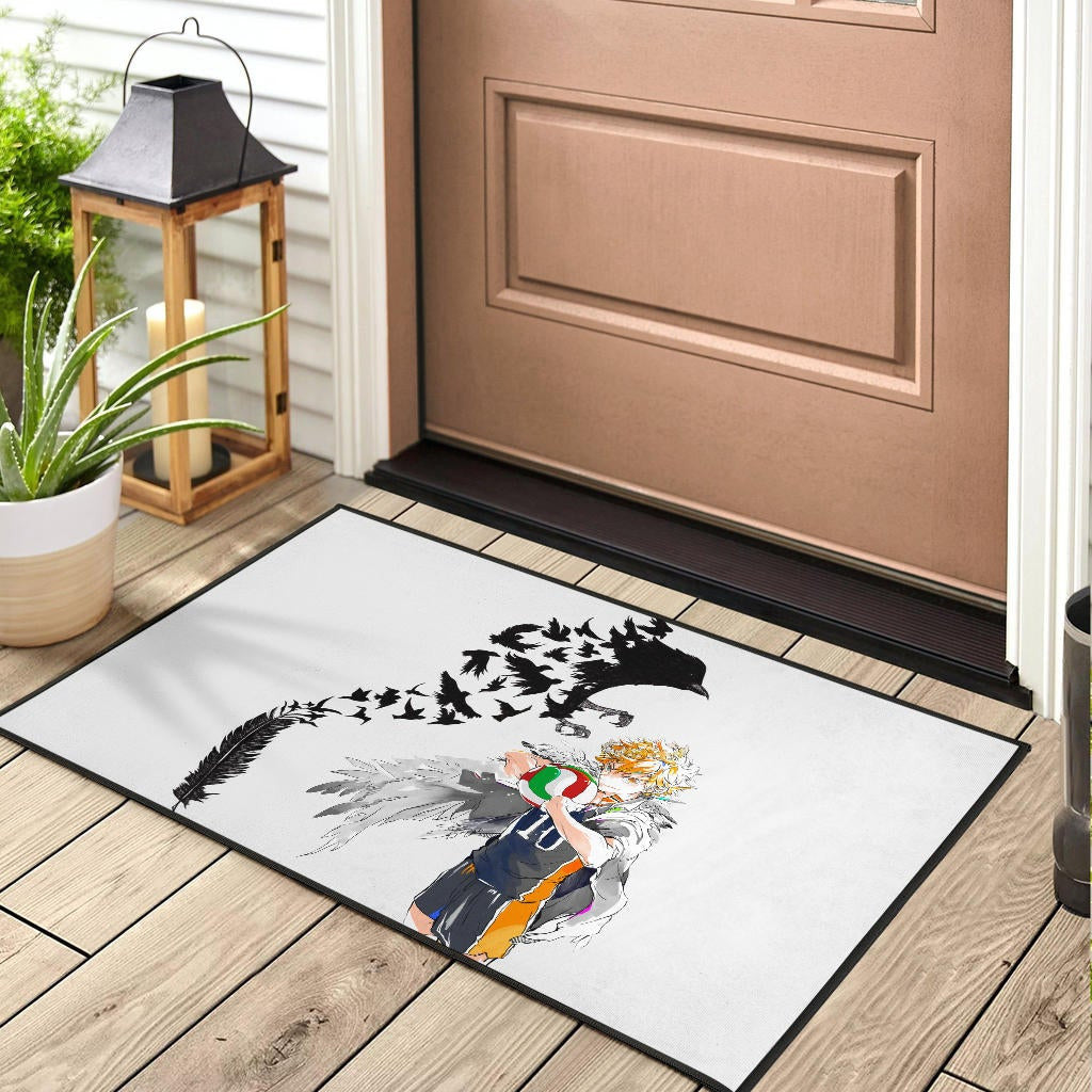Haikyuu Anime Door Mat - Hinata Shoyo Crow Creating Cloak Artwork Door Mat