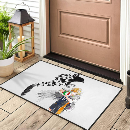 Haikyuu Anime Door Mat - Hinata Shoyo Crow Creating Cloak Artwork Door Mat
