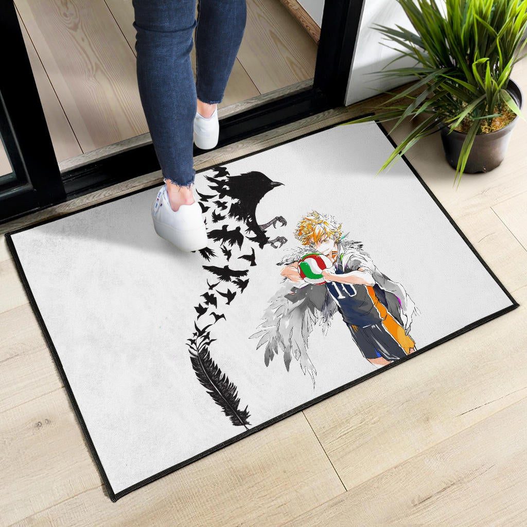 Haikyuu Anime Door Mat - Hinata Shoyo Crow Creating Cloak Artwork Door Mat
