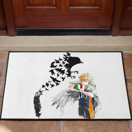 Haikyuu Anime Door Mat - Hinata Shoyo Crow Creating Cloak Artwork Door Mat